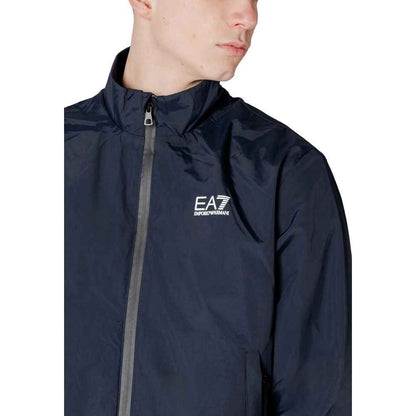 EA7 Emporio Armani Blue Polyamide Jackets & Coat