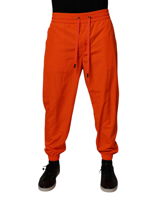 Dolce & Gabbana Orange Polyester Men Jogger Sweatpants Pants by Dolce & Gabbana