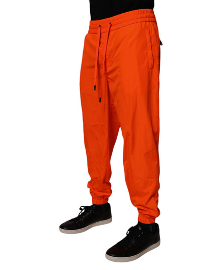 Dolce & Gabbana Orange Polyester Men Jogger Sweatpants Pants by Dolce & Gabbana