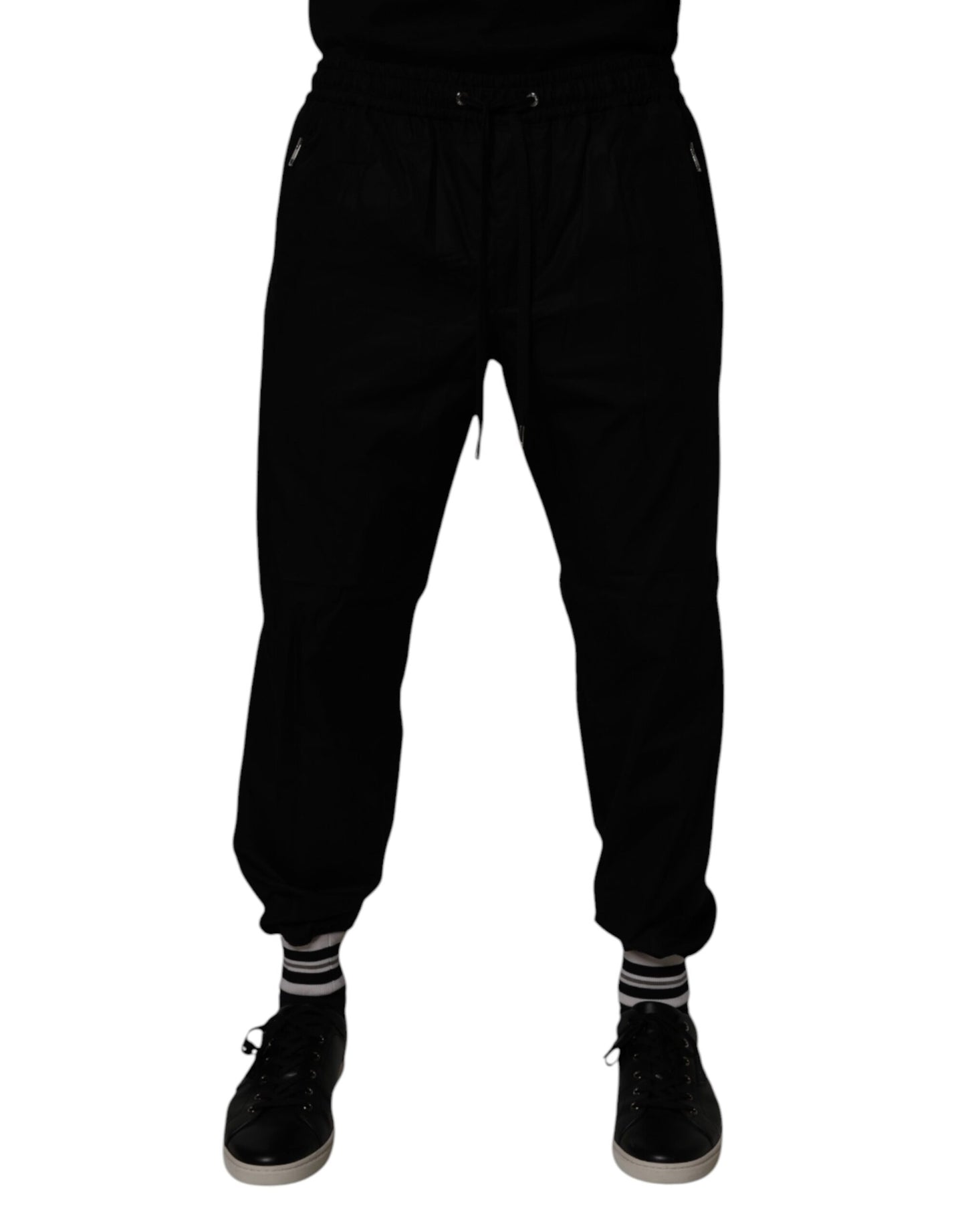 Dolce & Gabbana Black Cotton Men Jogger Sweatpants Pants by Dolce & Gabbana