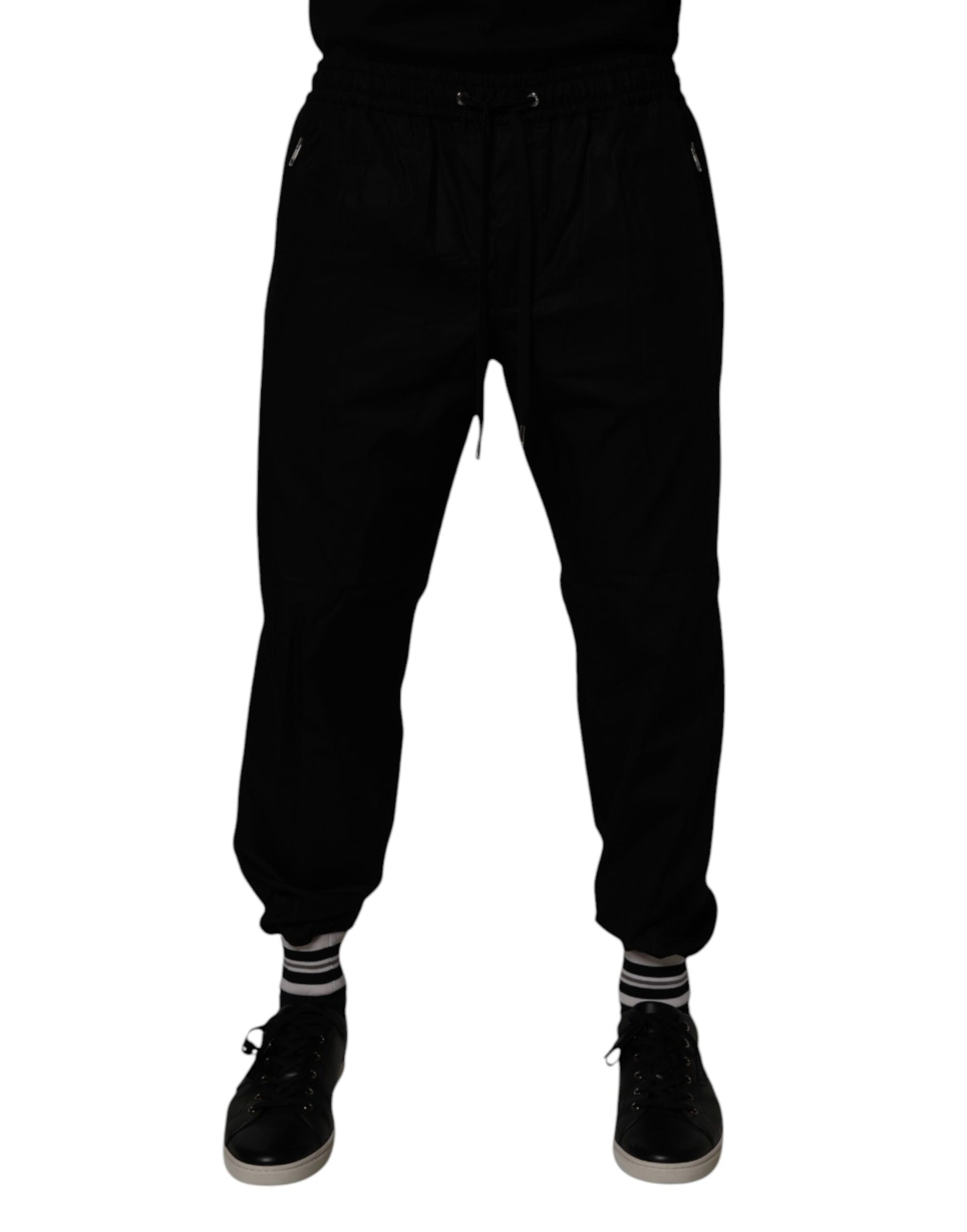 Dolce & Gabbana Black Cotton Men Jogger Sweatpants Pants by Dolce & Gabbana