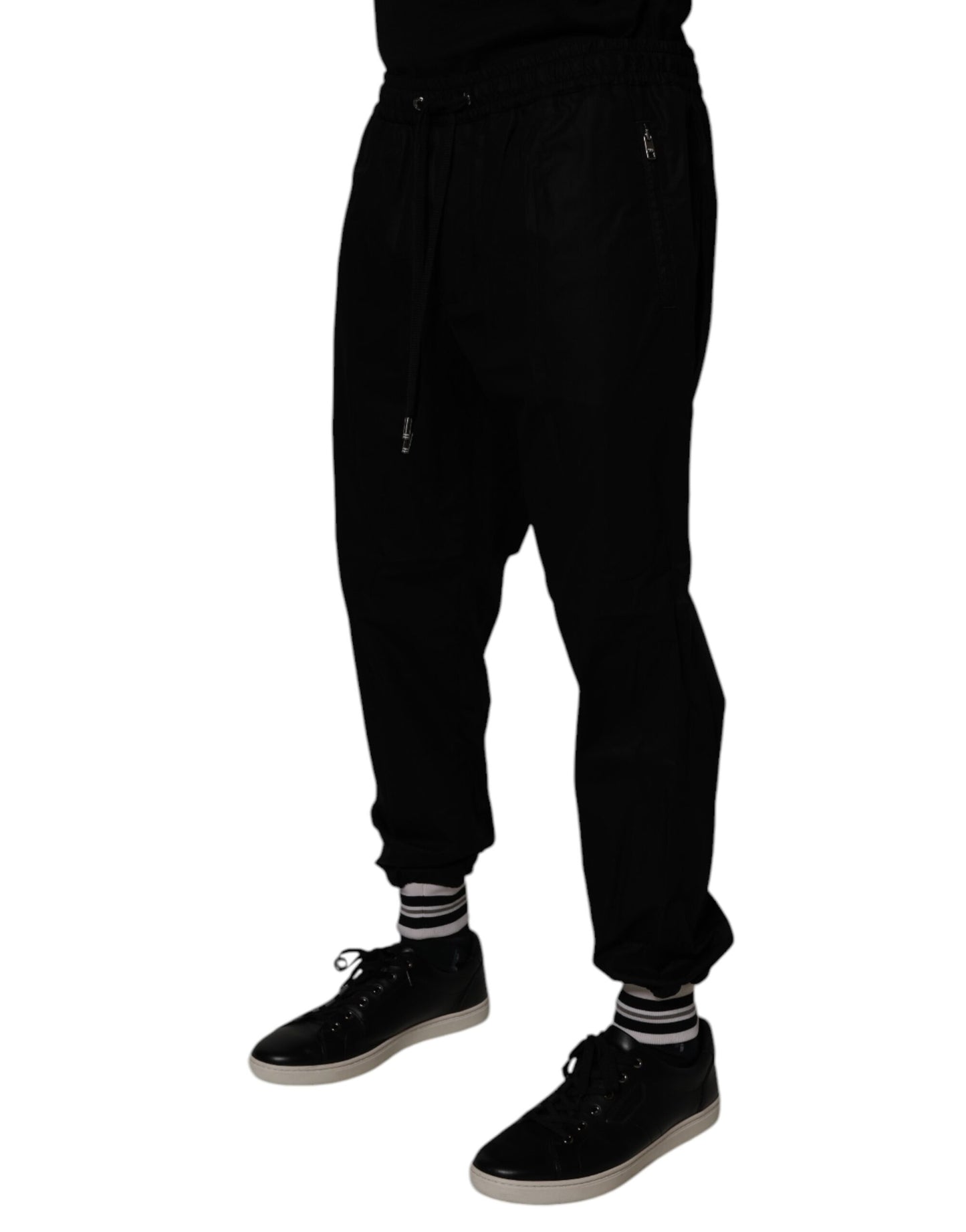 Dolce & Gabbana Black Cotton Men Jogger Sweatpants Pants by Dolce & Gabbana