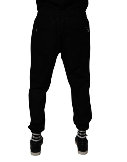 Dolce & Gabbana Black Cotton Men Jogger Sweatpants Pants by Dolce & Gabbana