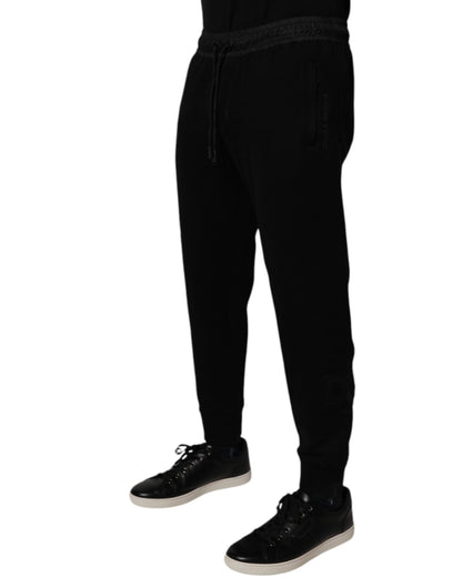 Dolce & Gabbana Black Cotton Blend Men Jogger Sweatpants Pants by Dolce & Gabbana