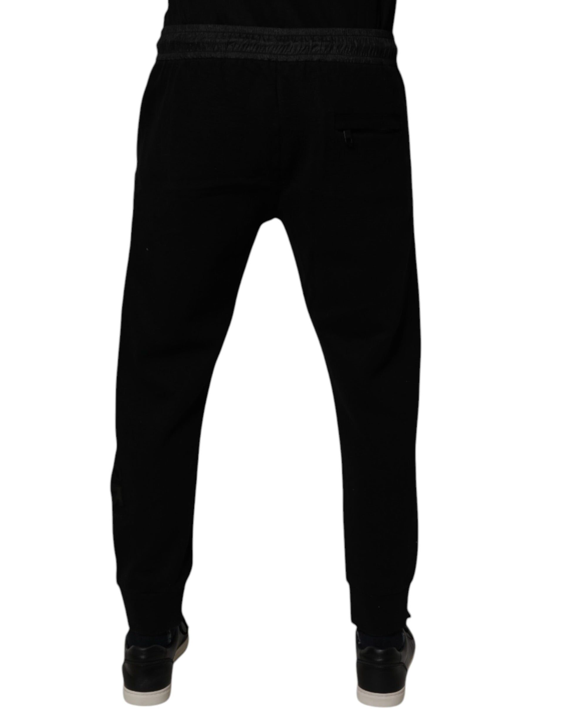 Dolce & Gabbana Black Cotton Blend Men Jogger Sweatpants Pants by Dolce & Gabbana