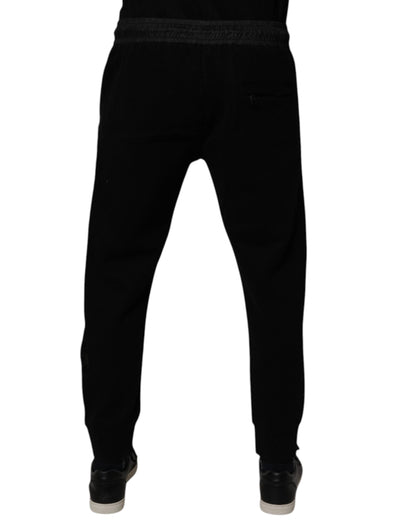 Dolce & Gabbana Black Cotton Blend Men Jogger Sweatpants Pants by Dolce & Gabbana