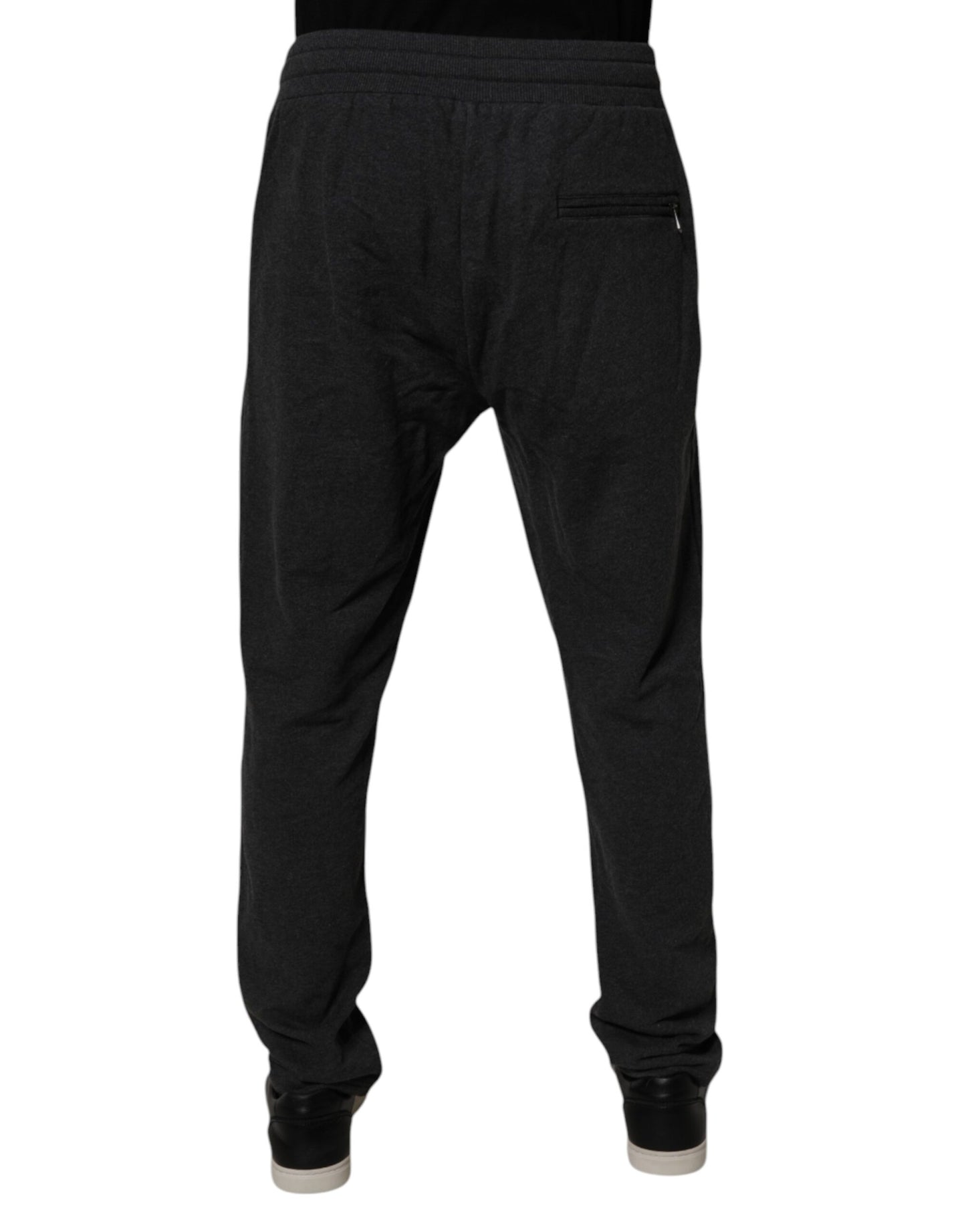Dolce & Gabbana Dark Gray Logo Cotton Jogger Sweatpants Pants by Dolce & Gabbana