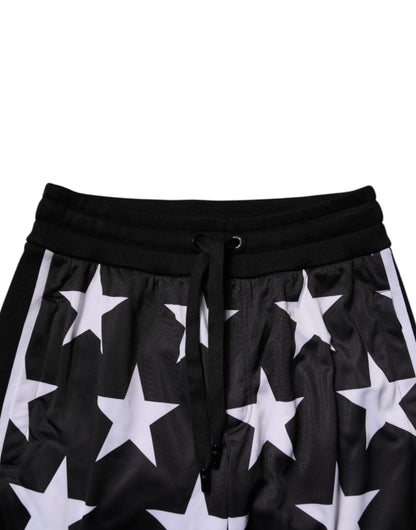 Dolce & Gabbana Black White Stars Jogger Men Sweatpants Pants by Dolce & Gabbana