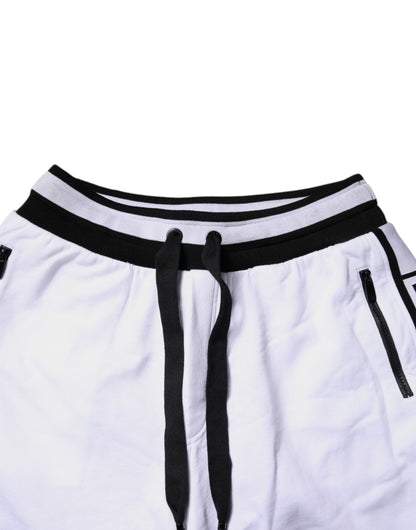Dolce & Gabbana Black White Cotton Layered Sweatpants Pants by Dolce & Gabbana