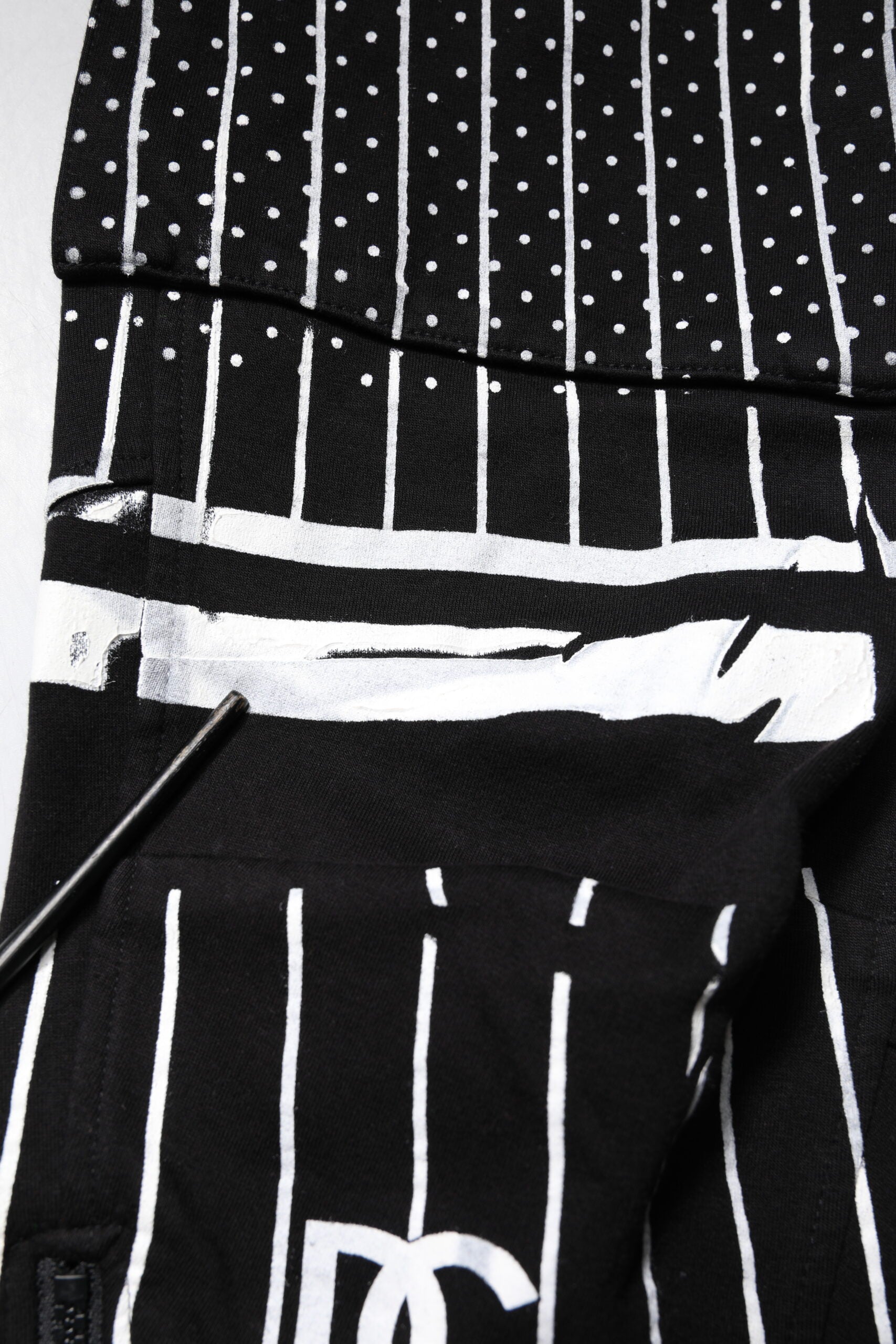 Dolce & Gabbana Black Polka Dot Stripes Cargo Jogger Sweatpants Pants by Dolce & Gabbana