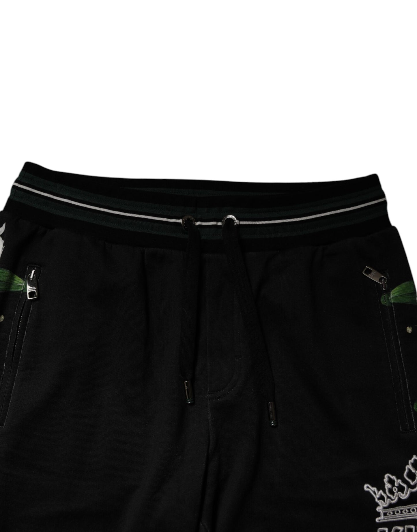 Dolce & Gabbana Black Floral King Men Jogger Sweatpants Pants by Dolce & Gabbana