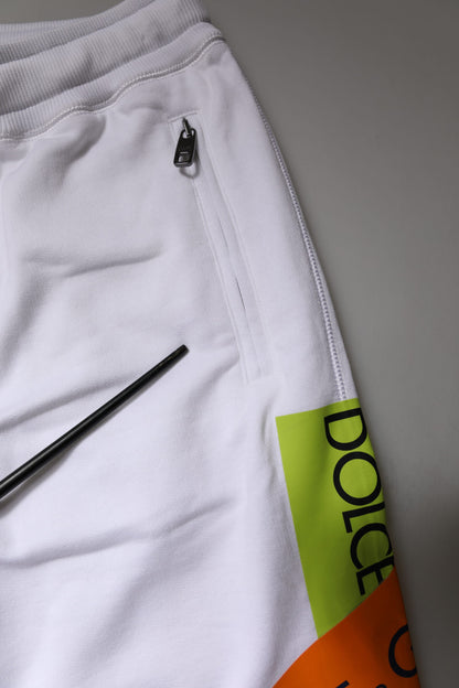 Dolce & Gabbana White Logo Tape Jogger Cotton Sweatpants Pants by Dolce & Gabbana