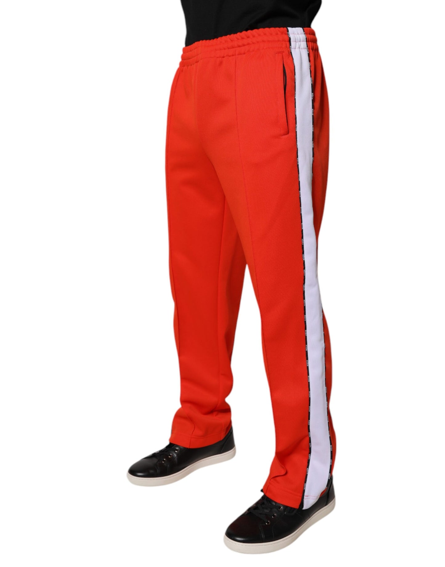 MSGM Red White Mid Waist Men Jogger Sweatpants Pants by MSGM