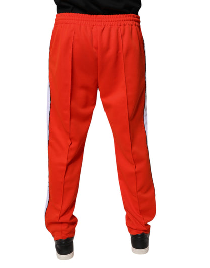 MSGM Red White Mid Waist Men Jogger Sweatpants Pants by MSGM