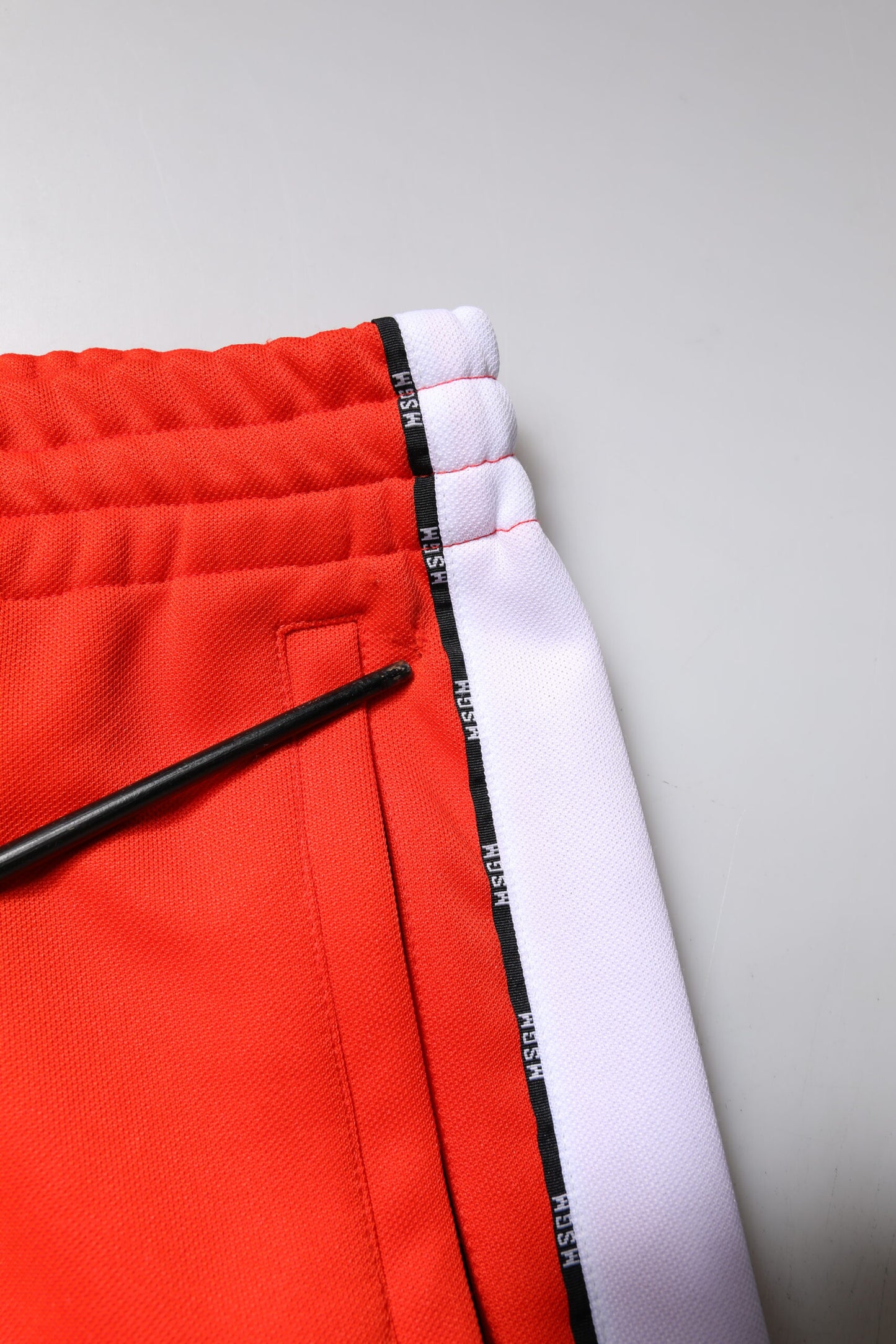 MSGM Red White Mid Waist Men Jogger Sweatpants Pants by MSGM