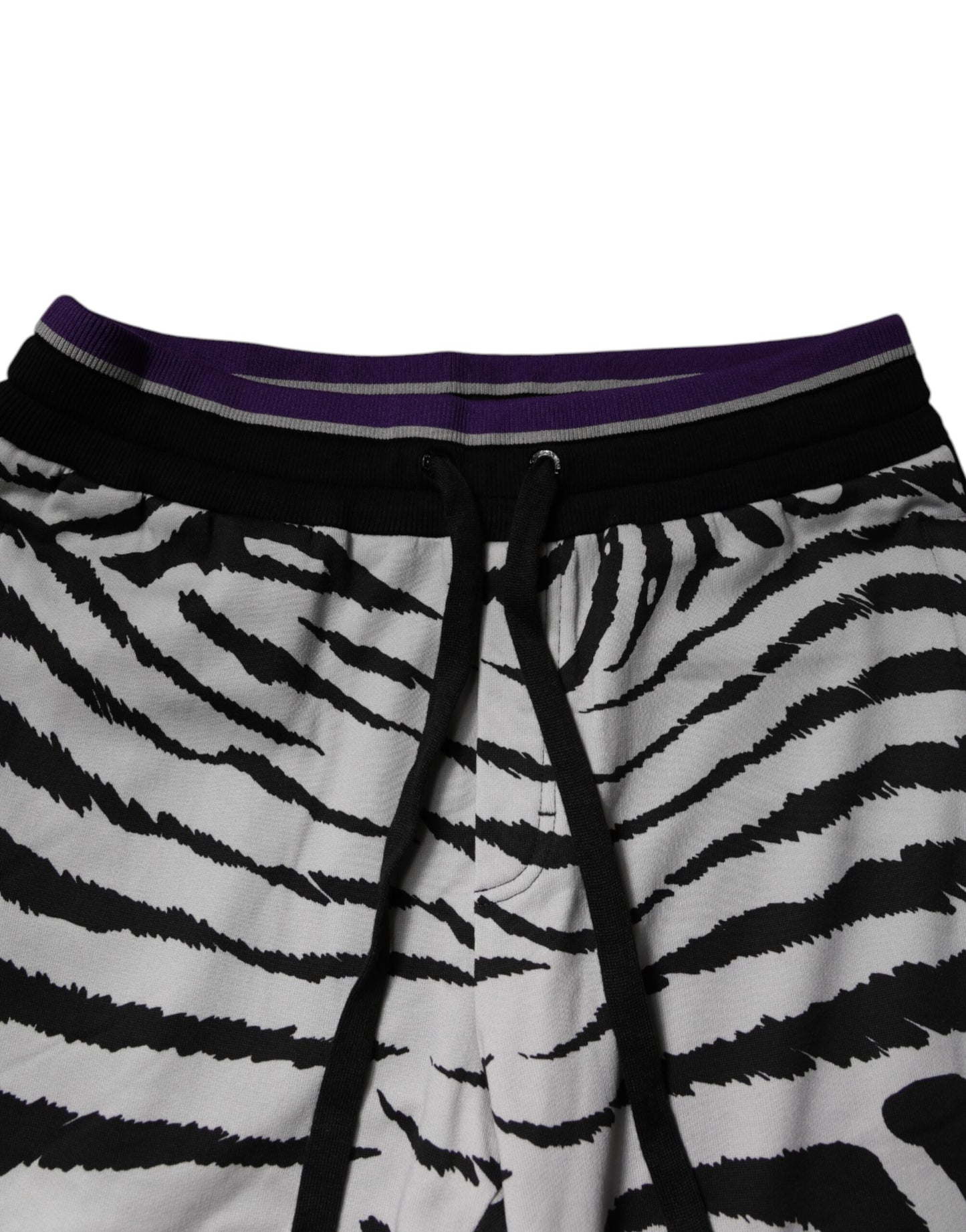 Dolce & Gabbana Black White Zebra Men Jogger Sweatpants Pants by Dolce & Gabbana