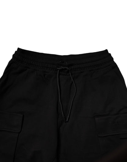 Dolce & Gabbana Black Cotton Men Cargo Jogger Sweatpants Pants by Dolce & Gabbana