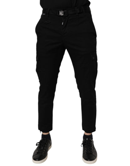 Dolce & Gabbana Black Cotton Stretch Skinny Cargo Denim Jeans by Dolce & Gabbana