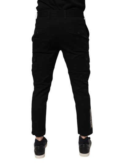 Dolce & Gabbana Black Cotton Stretch Skinny Cargo Denim Jeans by Dolce & Gabbana