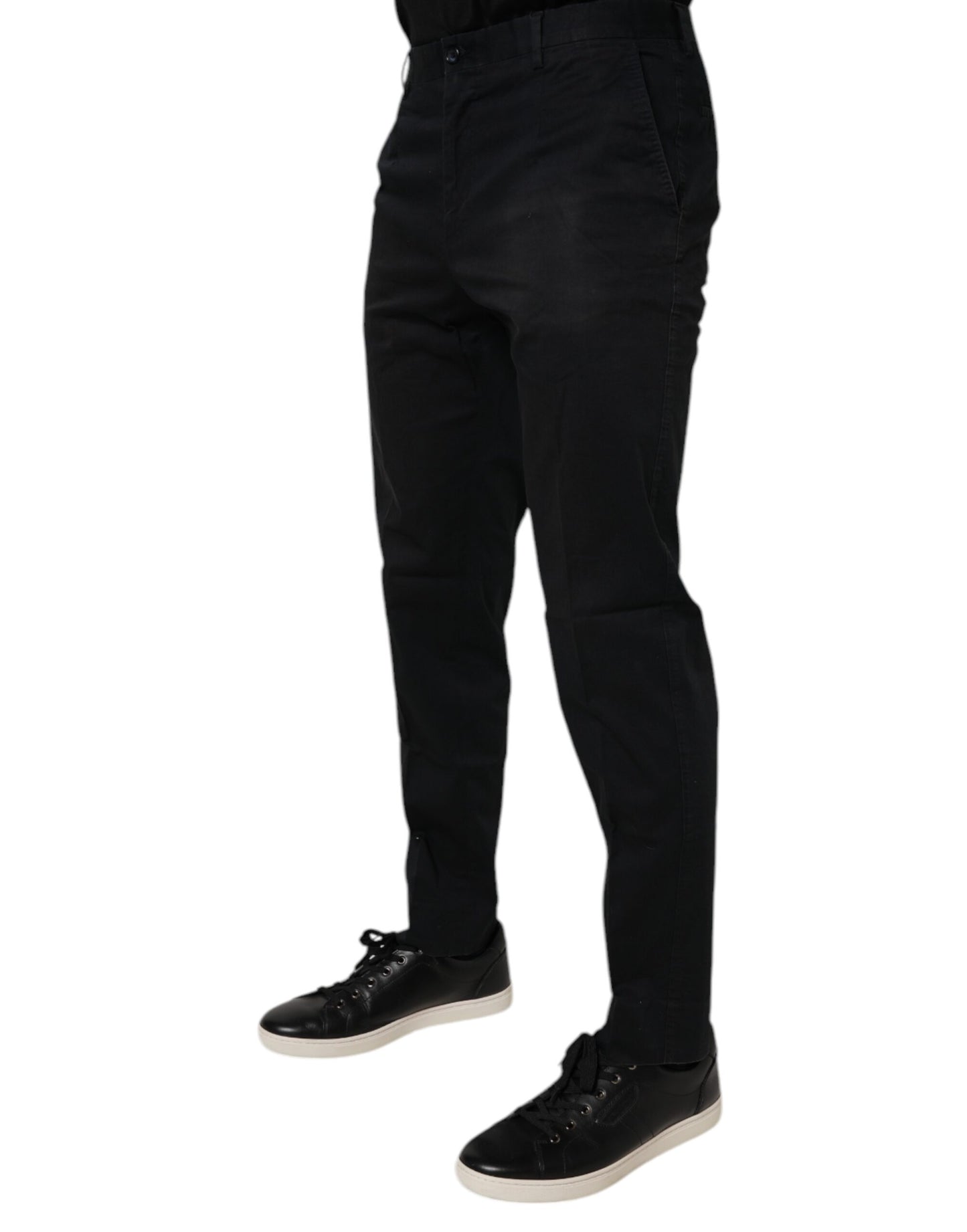Dolce & Gabbana Black Cotton Stretch Skinny Dress Formal Pants by Dolce & Gabbana