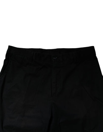Dolce & Gabbana Black Cotton Stretch Skinny Dress Formal Pants by Dolce & Gabbana