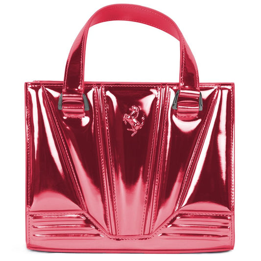Sac à main en cuir fuchsia Ferrari
