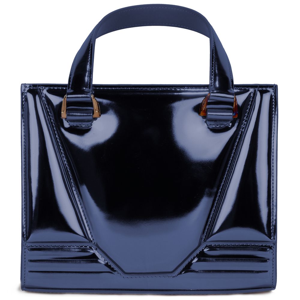 Sac à main en cuir bleu Ferrari
