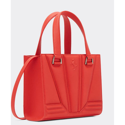Sac à main en cuir rouge Ferrari