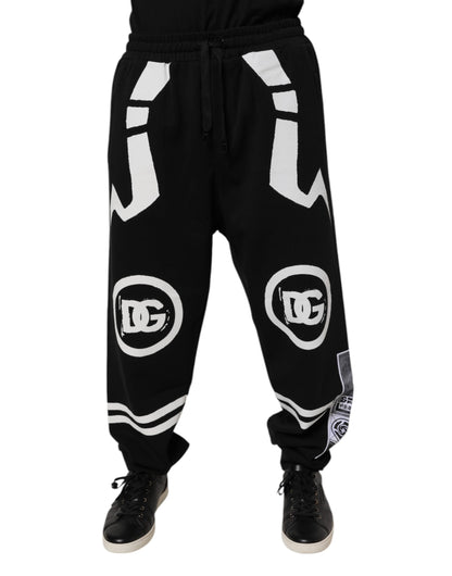 Dolce & Gabbana Black Logo Cotton Jogger Sweatpants Pants by Dolce & Gabbana