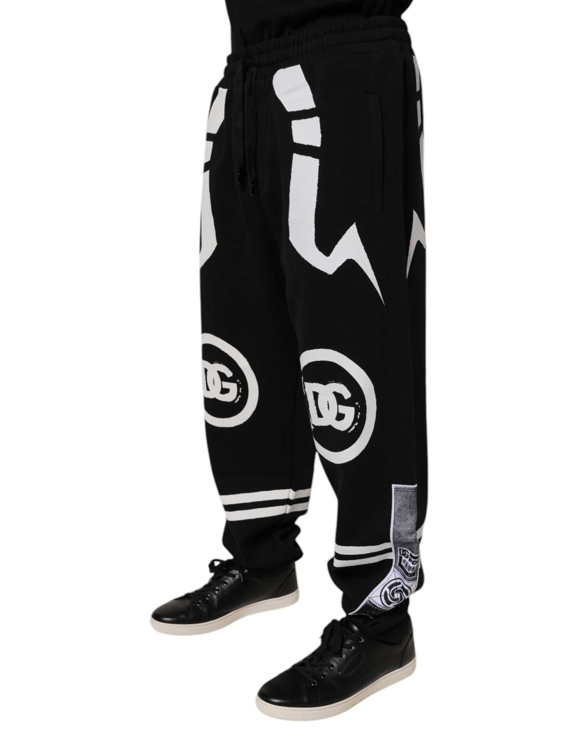 Dolce & Gabbana Black Logo Cotton Jogger Sweatpants Pants by Dolce & Gabbana