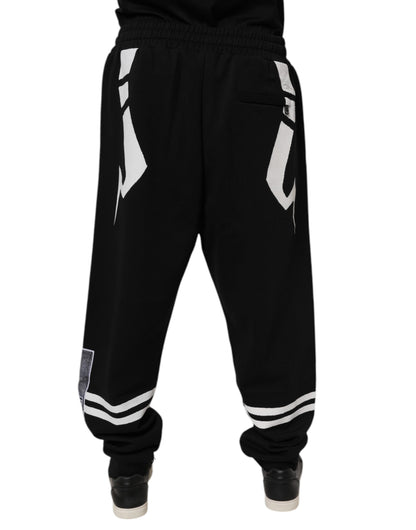 Dolce & Gabbana Black Logo Cotton Jogger Sweatpants Pants by Dolce & Gabbana