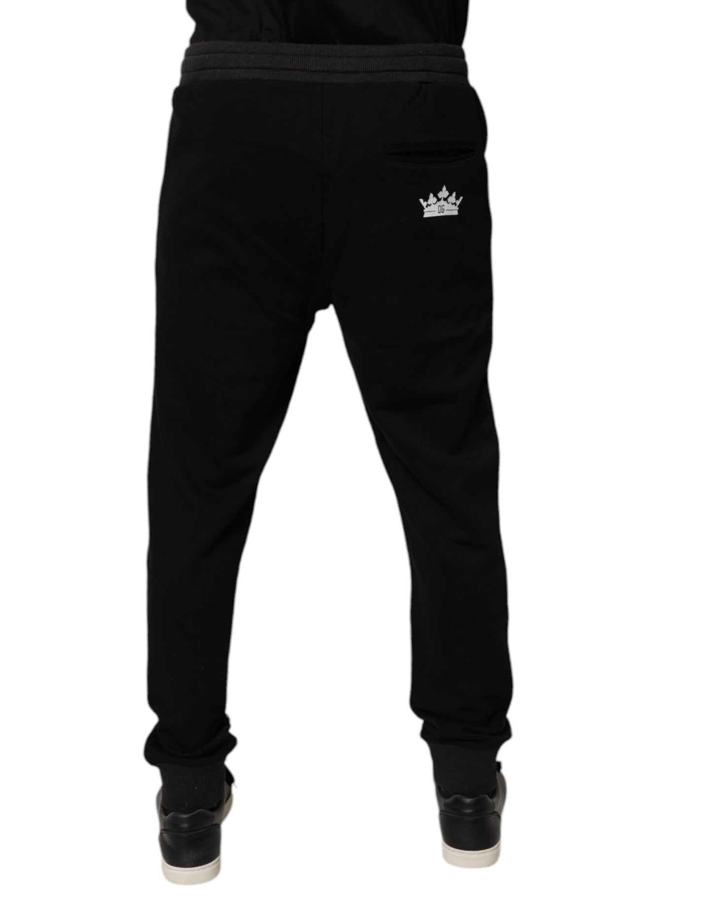 Dolce & Gabbana Black Logo Men Jogger Cotton Sweatpants Pants by Dolce & Gabbana