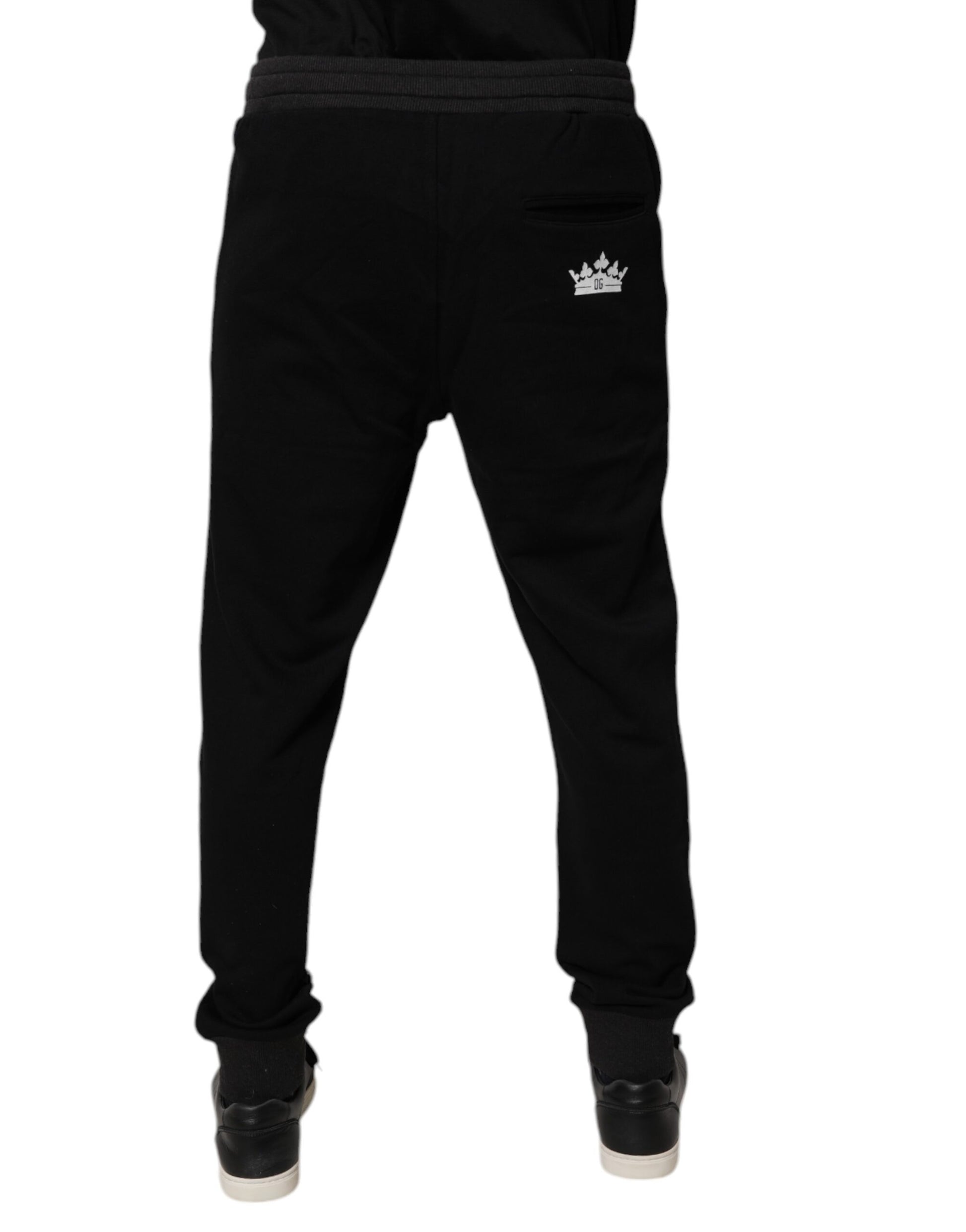 Dolce & Gabbana Black Logo Men Jogger Cotton Sweatpants Pants by Dolce & Gabbana
