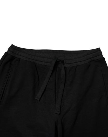 Dolce & Gabbana Black Logo Men Jogger Cotton Sweatpants Pants by Dolce & Gabbana