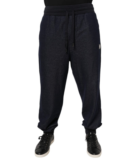 Dolce & Gabbana Black Jacquard Jogger Men Sweatpants Pants by Dolce & Gabbana
