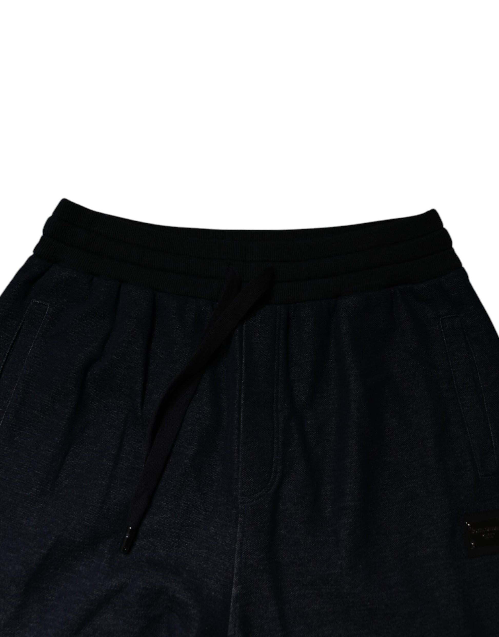 Dolce & Gabbana Black Jacquard Jogger Men Sweatpants Pants by Dolce & Gabbana