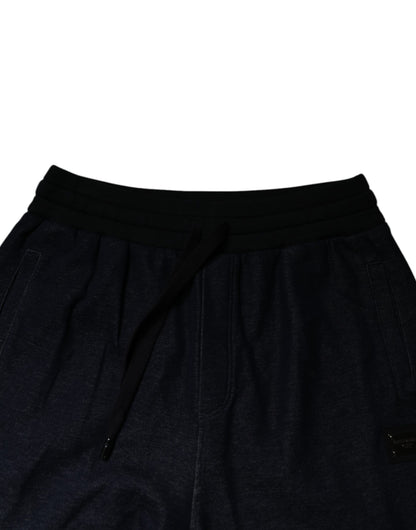 Dolce & Gabbana Black Jacquard Jogger Men Sweatpants Pants by Dolce & Gabbana