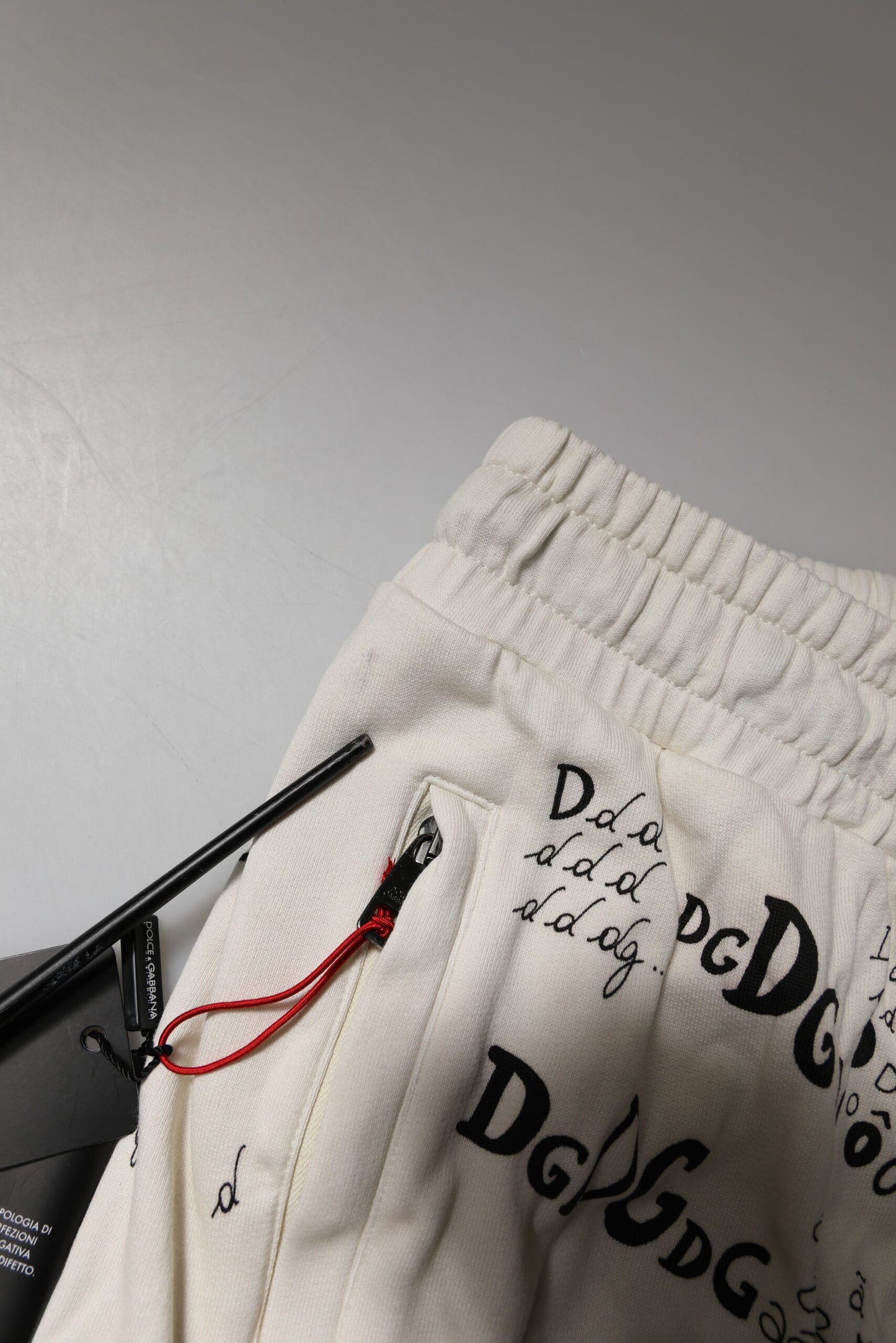 Dolce & Gabbana White Logo Print Men Skinny Sweatpants Pants by Dolce & Gabbana