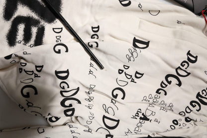 Dolce & Gabbana White Logo Print Men Skinny Sweatpants Pants by Dolce & Gabbana