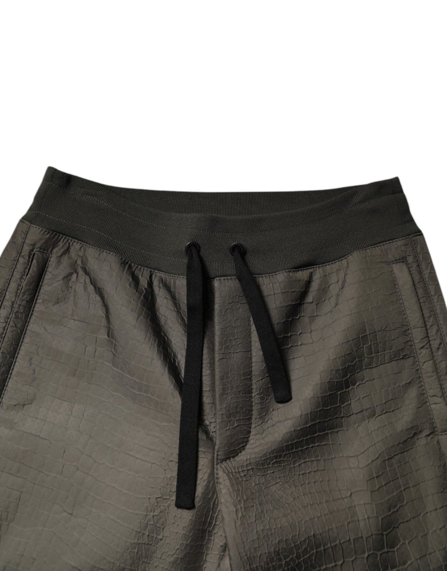Dolce & Gabbana Brown Lambskin Leather Men Sweatpants Pants by Dolce & Gabbana