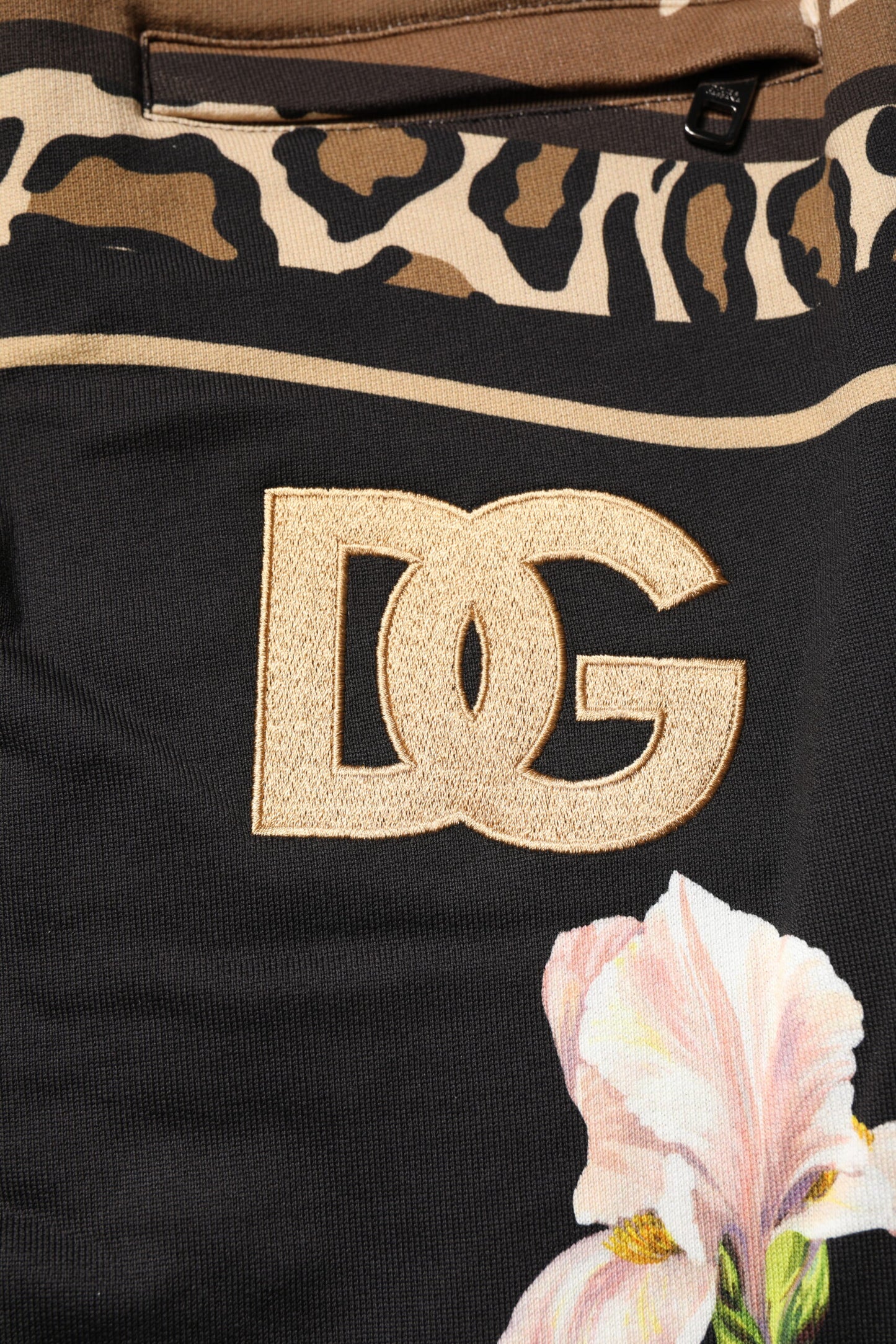 Dolce & Gabbana Black Floral Cotton Jogger Sweatpants Pants by Dolce & Gabbana