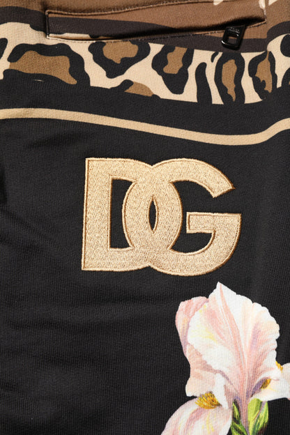 Dolce & Gabbana Black Floral Cotton Jogger Sweatpants Pants by Dolce & Gabbana