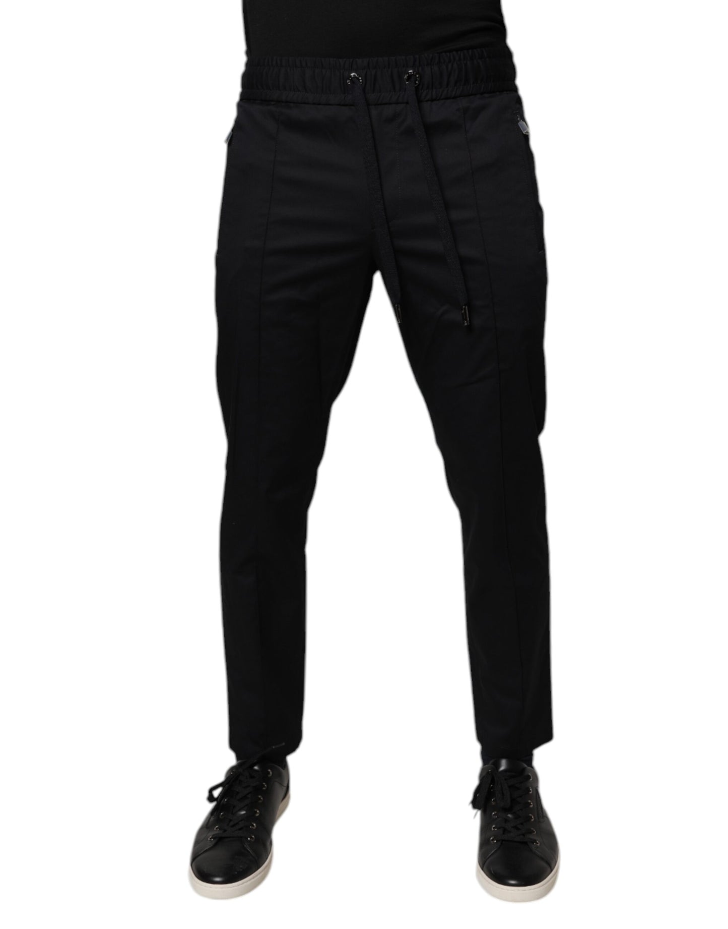Dolce & Gabbana Dark Blue Cotton Men Jogger Sweatpants Pants by Dolce & Gabbana