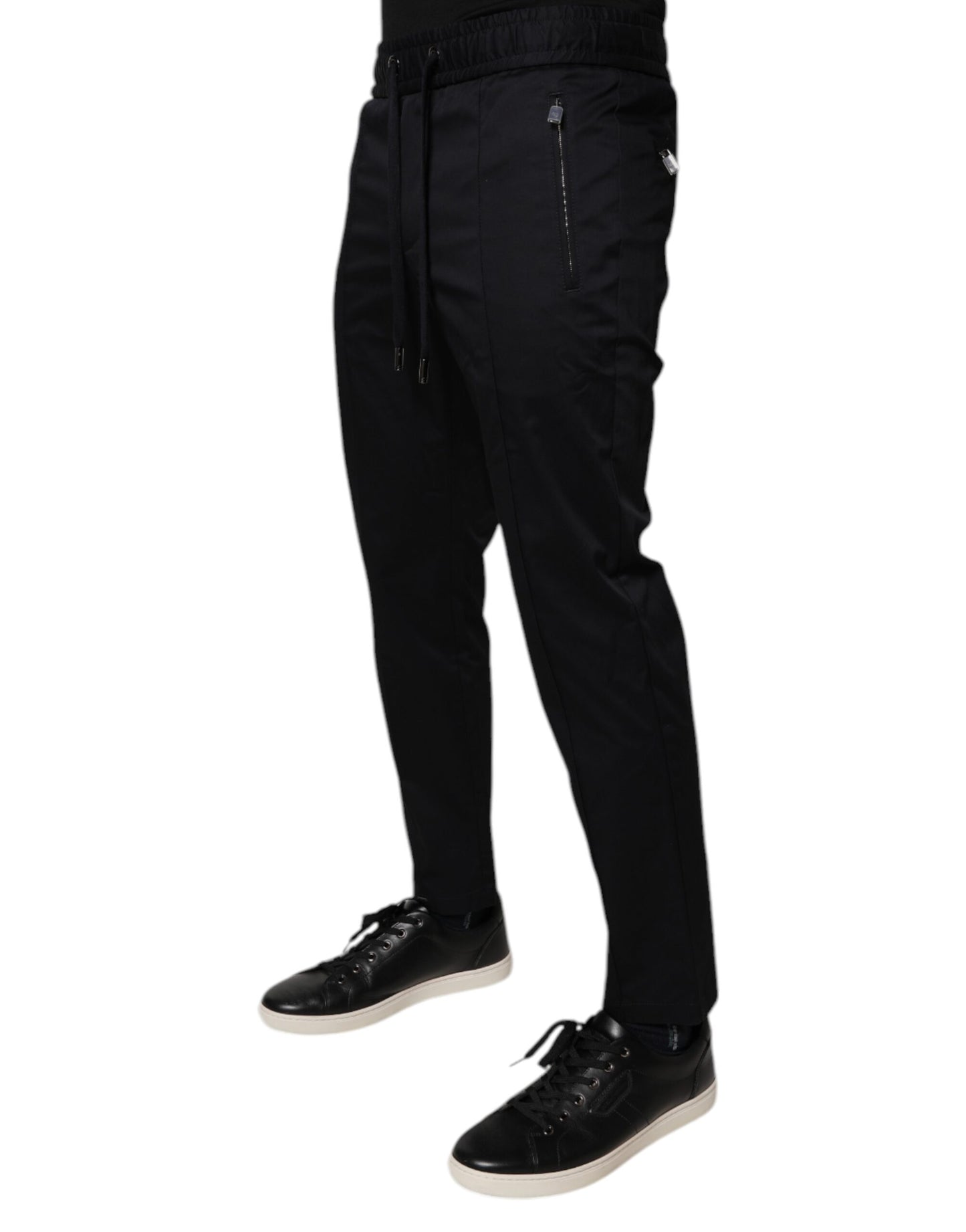 Dolce & Gabbana Dark Blue Cotton Men Jogger Sweatpants Pants by Dolce & Gabbana