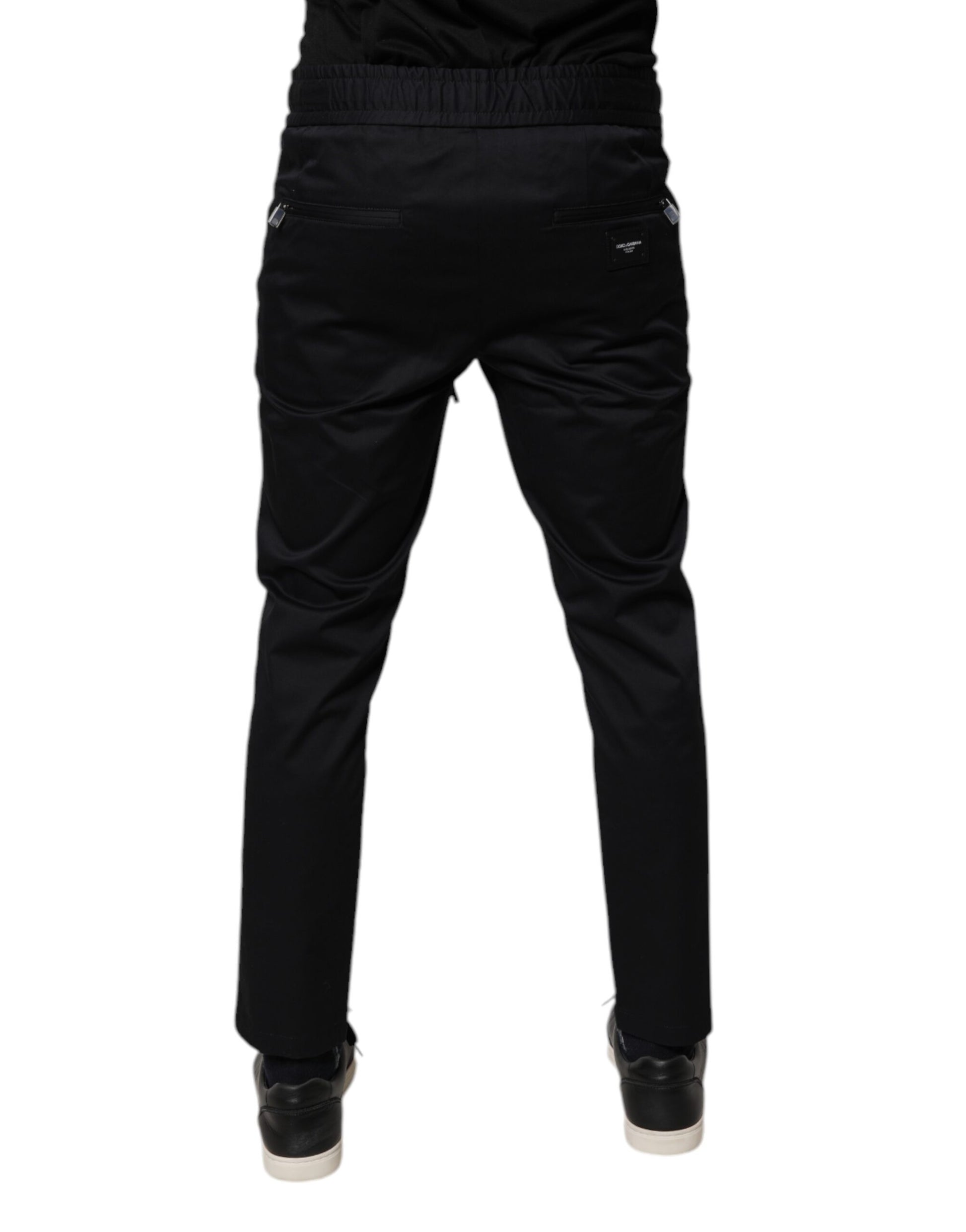 Dolce & Gabbana Dark Blue Cotton Men Jogger Sweatpants Pants by Dolce & Gabbana
