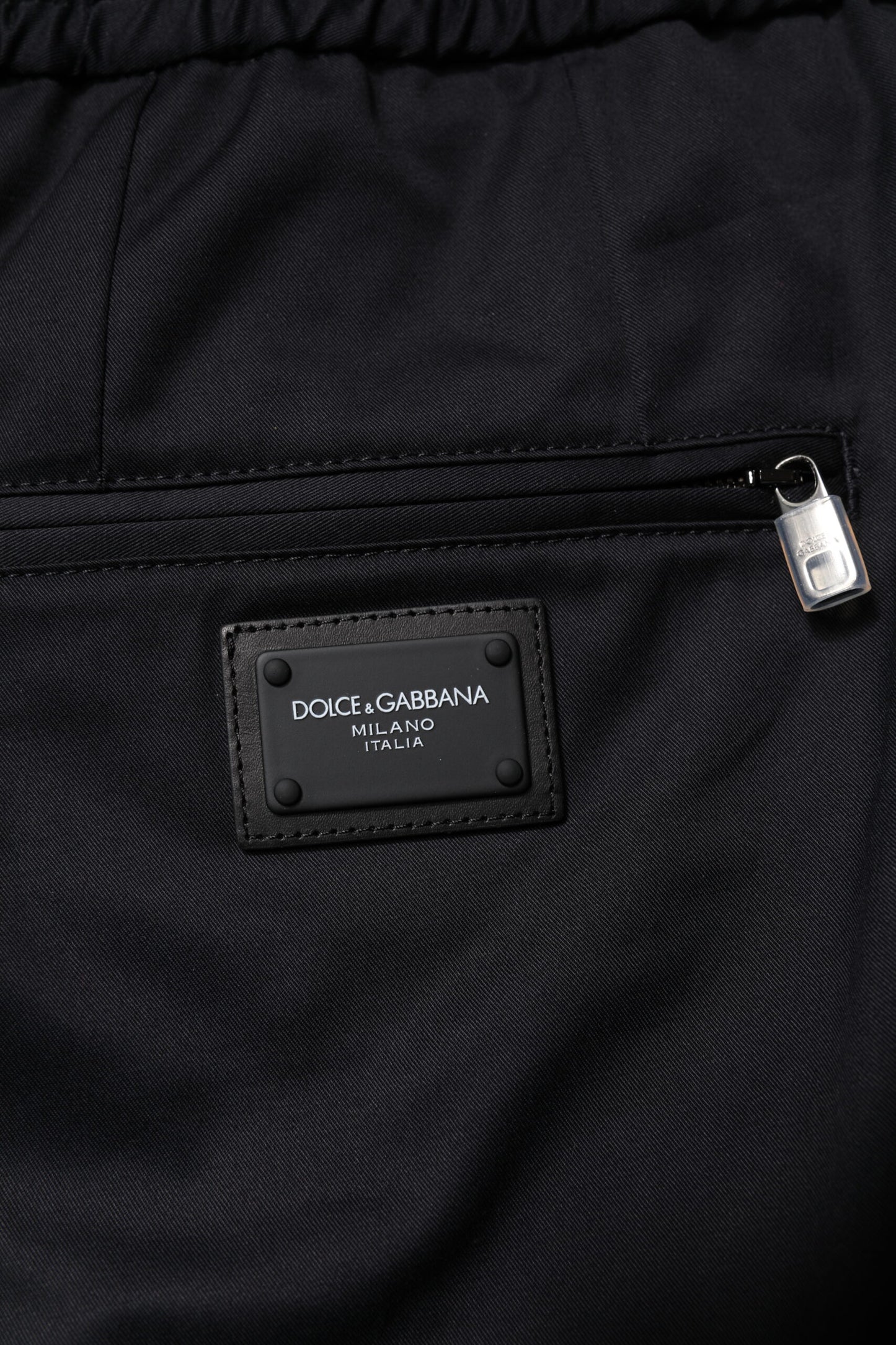 Dolce & Gabbana Dark Blue Cotton Men Jogger Sweatpants Pants by Dolce & Gabbana