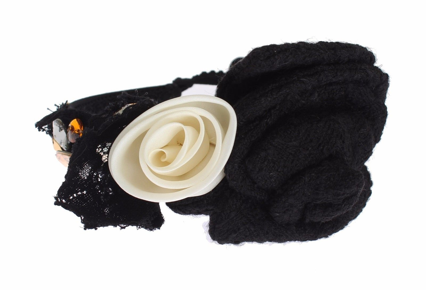 Dolce &amp; Gabbana Élégant diadème en soie orné de cristaux