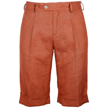 Short en lin marron fabriqué en Italie
