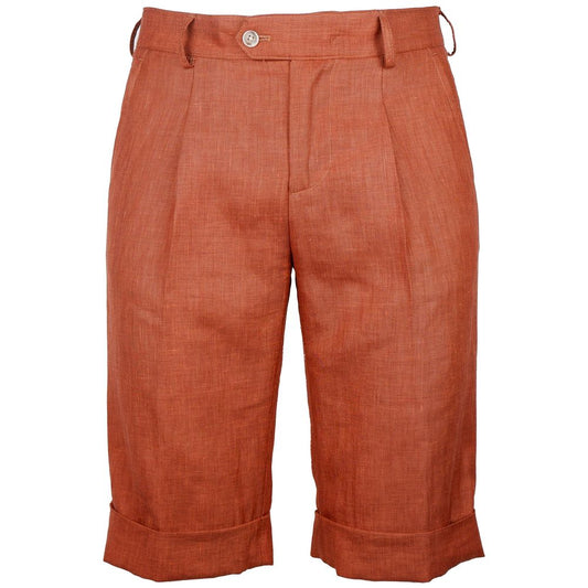 Short en lin marron fabriqué en Italie