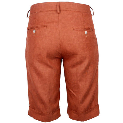 Short en lin marron fabriqué en Italie